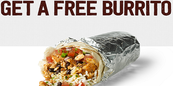 Chipotle Free Burrito BOGO Promotion