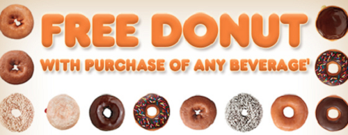 Dunkin Donuts coupon FREE Donut