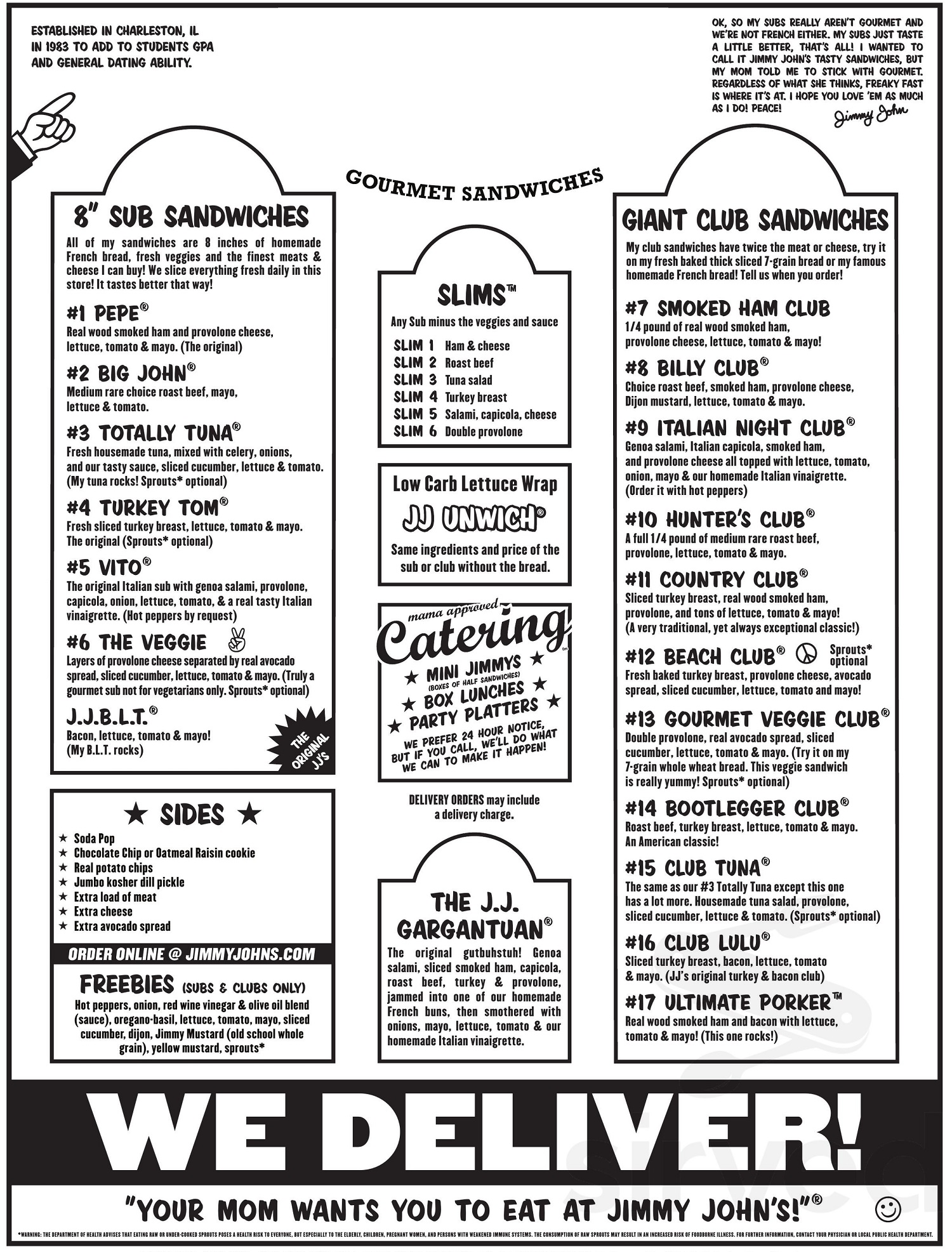 jimmy johns menu